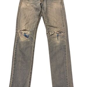rag & bone Distressed Straight Jeans